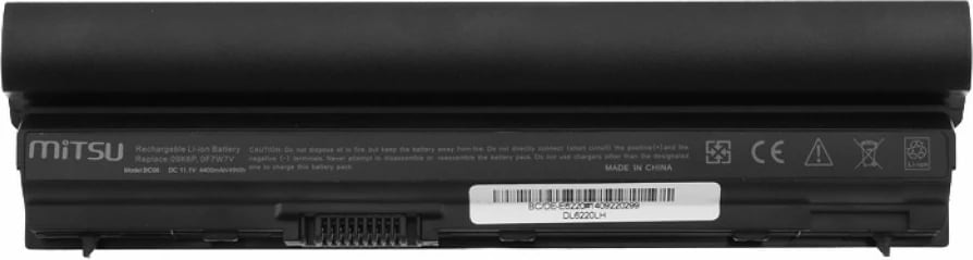 Bateri laptop Mitsu BC/DE-E6220 për Dell Latitude/XPS, 4400 mAh, 11.1V, e zezë