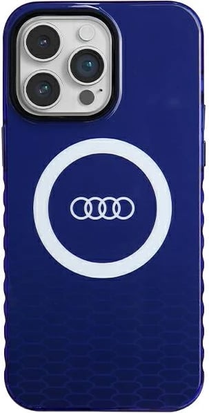Mbështjellës Audi IML Big Logo MagSafe për iPhone 14 Pro Max, Blu