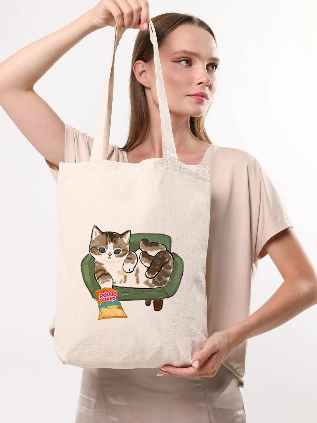 Torbë tote Zoozie Bags, 1616, krem