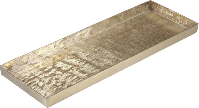 Tabaka dekorative ORLY, alumin, ngjyrë shampanjë, 52x20x3 cm