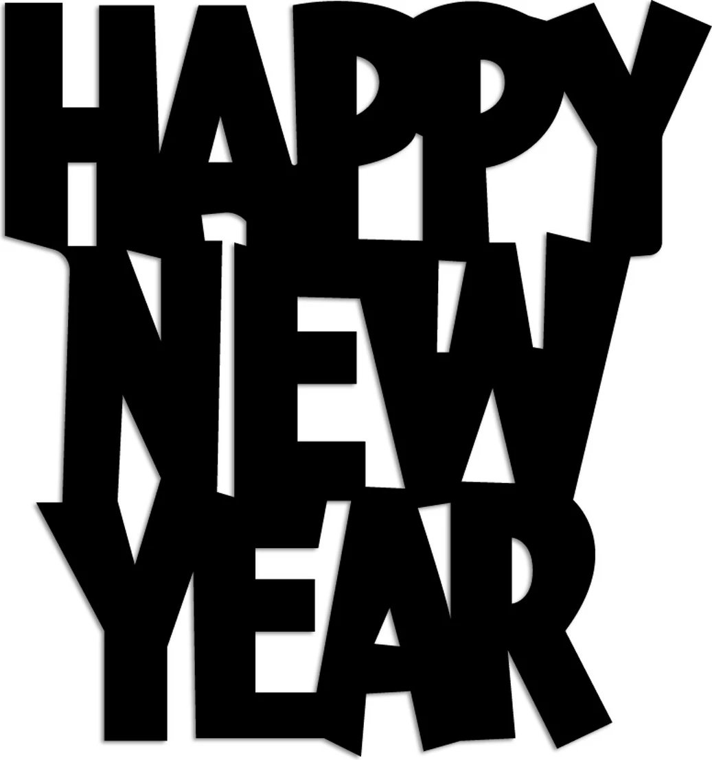 Aksesor dekorativ metalik për mur, Wallity, Vit i Ri 4