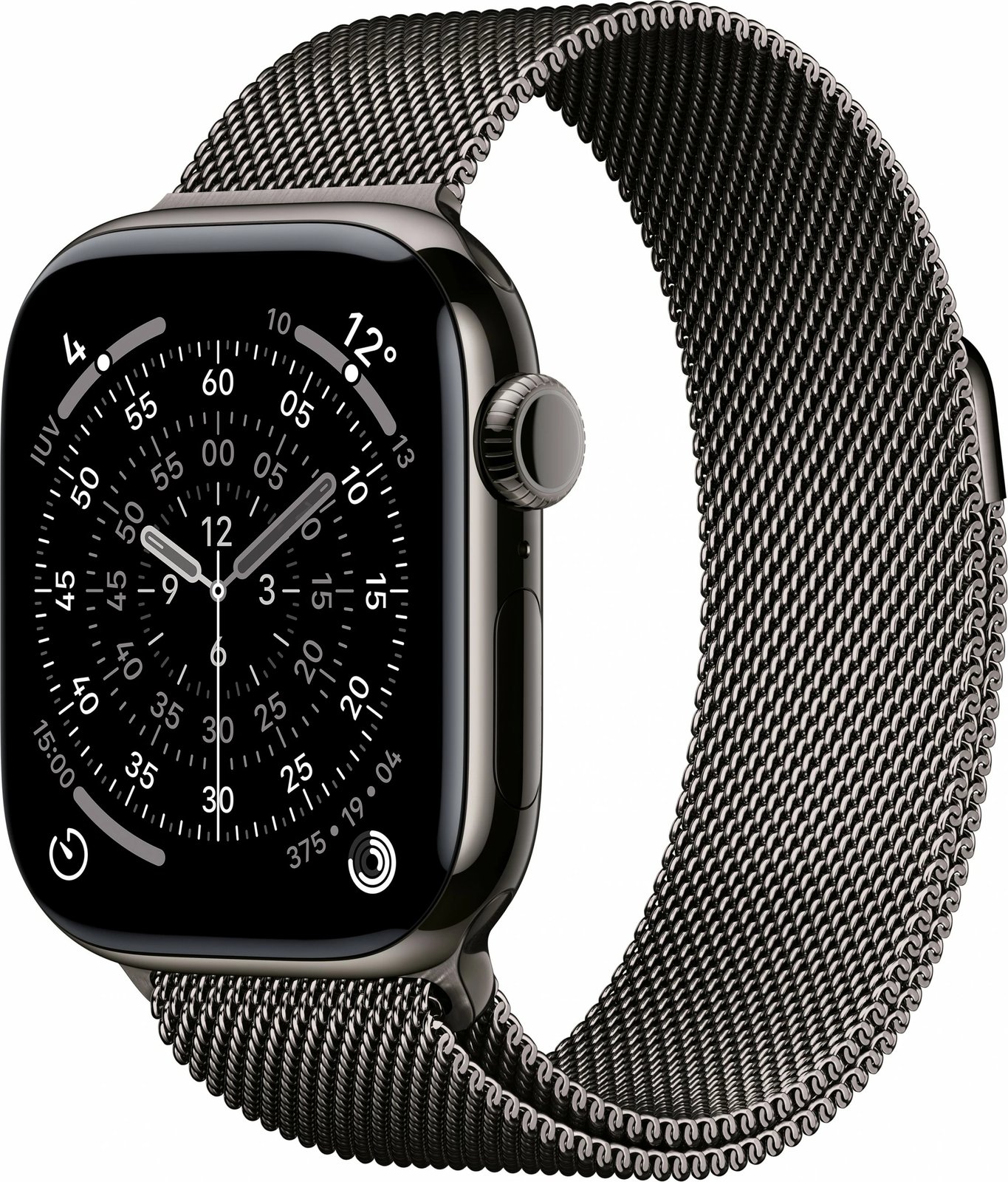 Smartwatch Apple Watch S11, Titan, Cellular, 42mm, Milanaise, schiefer