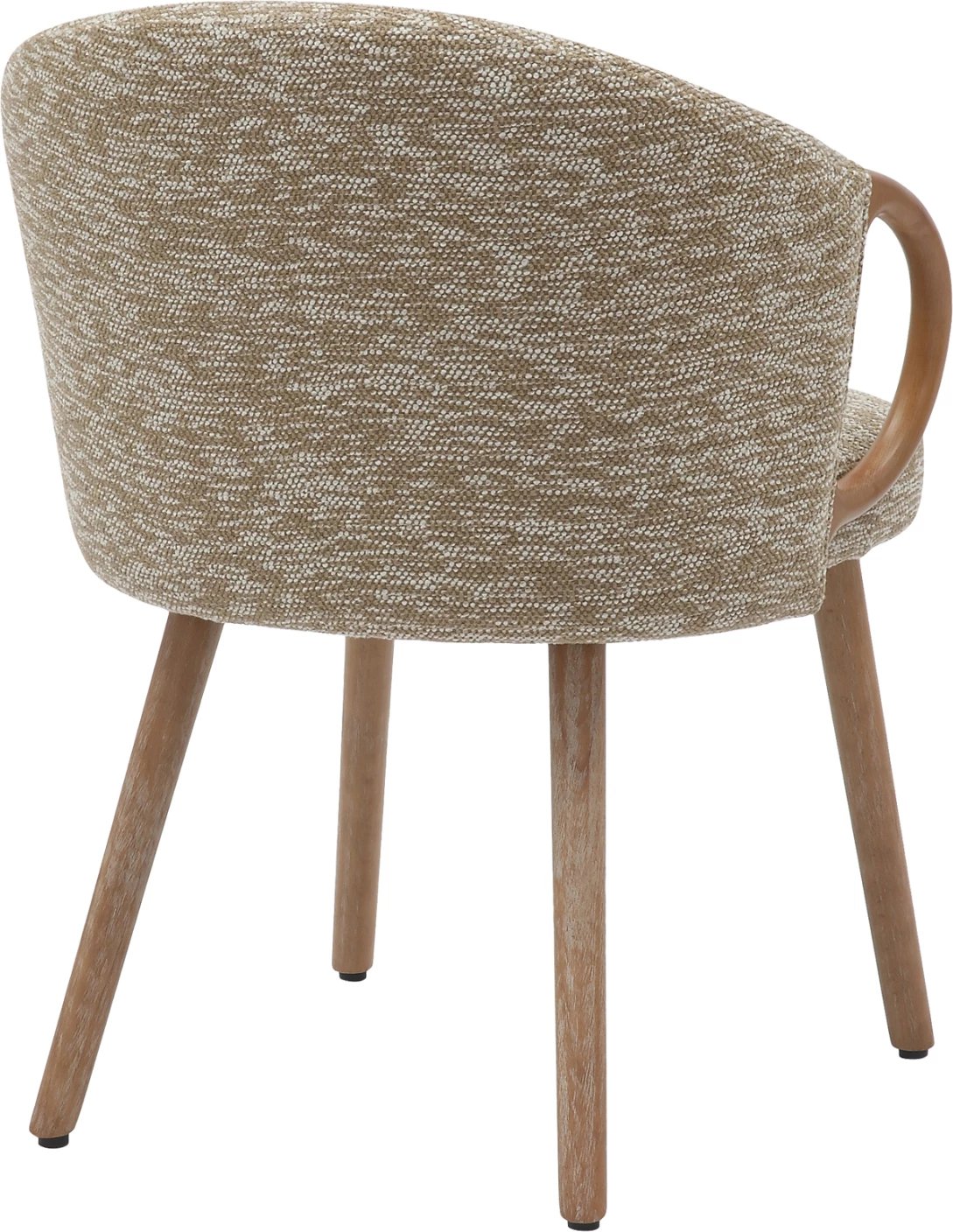 Karrige për ngrënie RIG FH9979.01, këmbë druri ahu, ngjyrë e bardhë e larë-bezhë, 59x58.5x72.5 cm