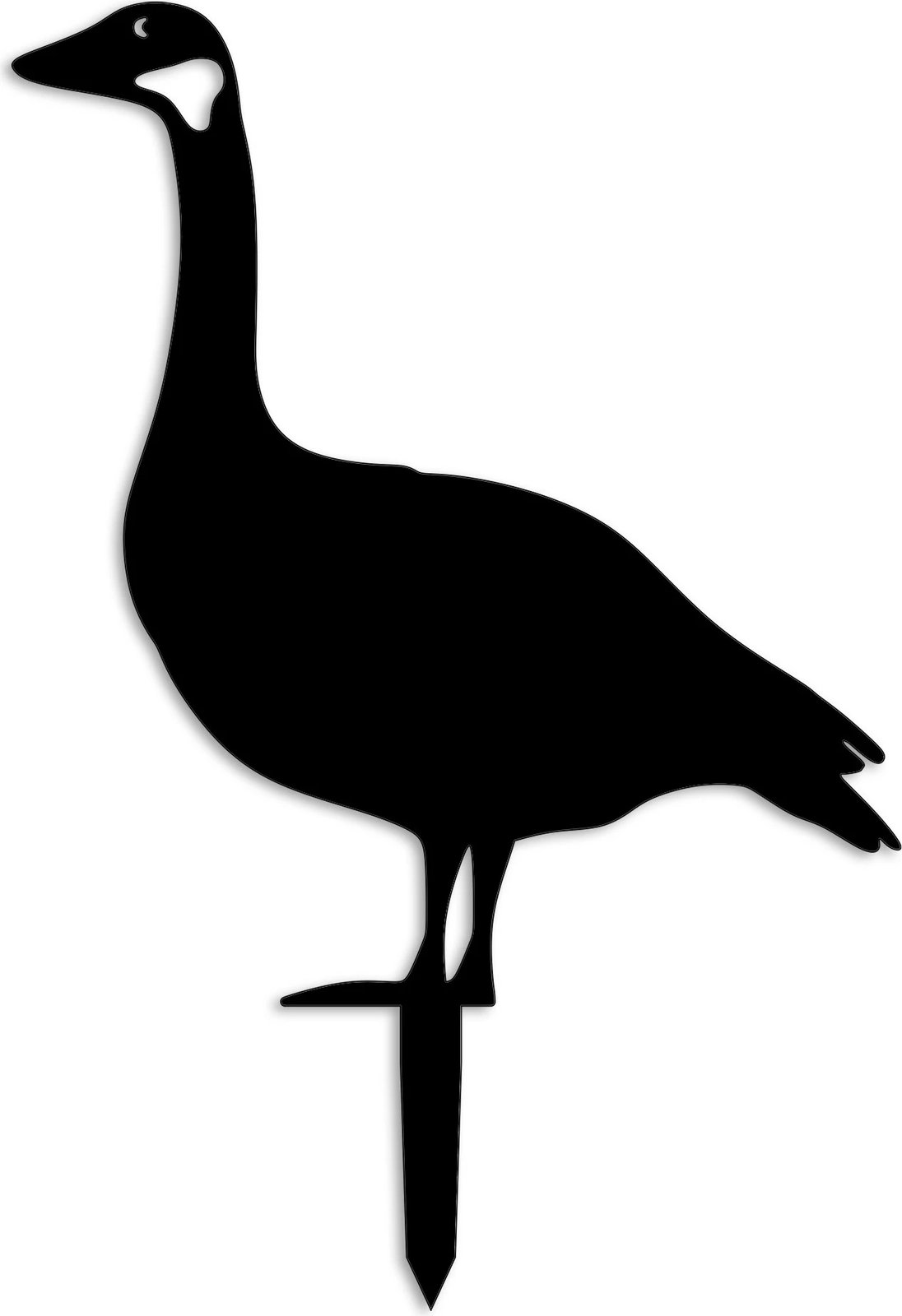 Objekt dekorativ për kopsht, dizajn Aberto, patë, ngjyrë e zezë, 64x44cm