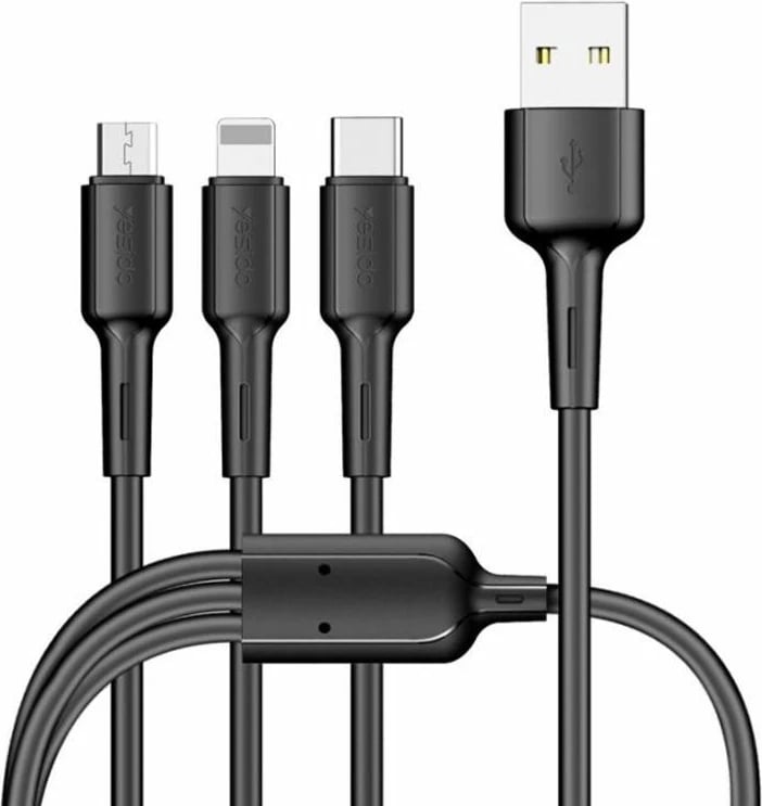 Kabllo 3ne1 Iphone, Micro, Type-c 1m 2.4a