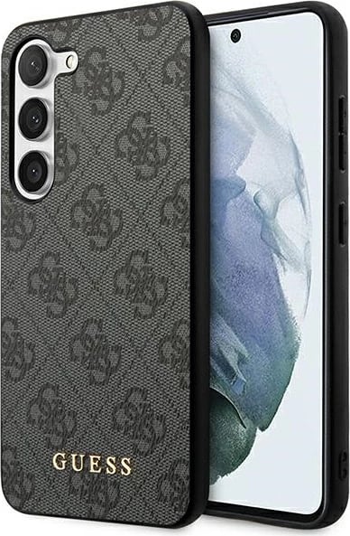 Mbështjellës Guess 4G Metal Gold Logo për Samsung Galaxy S24+, i zi