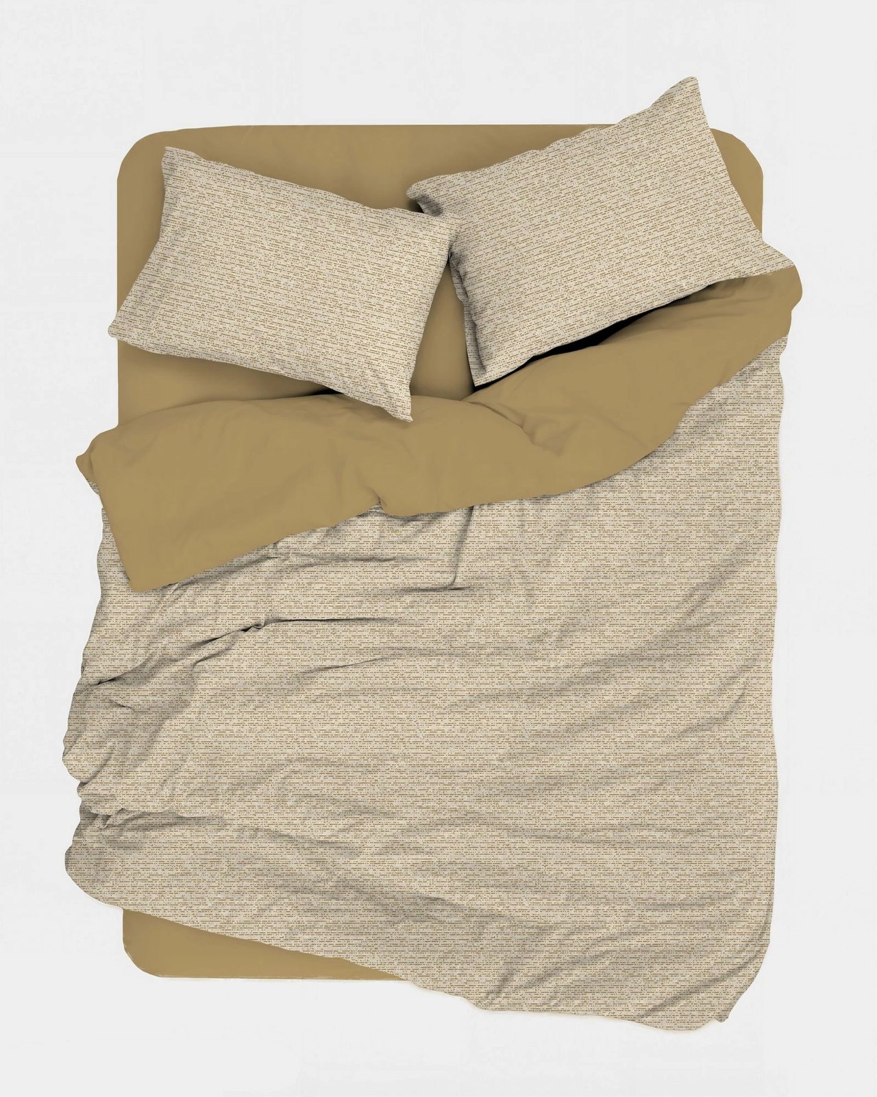 Set mbulesë për jorgan King, Ranforce, L'Essentiel Linge de Maison, Nedra Kombin, bezhë