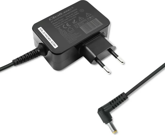 Adapter energjie Qoltec 52394 për Acer, 45W, 19V, 2.37A, 5.5x1.7 mm, i zi