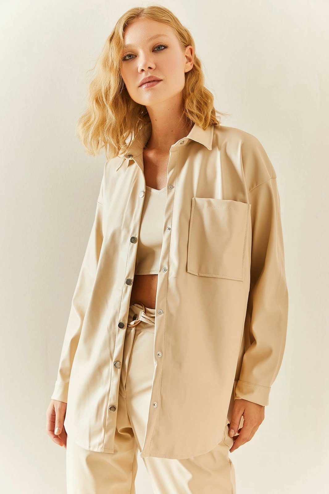 Këmishë për gra, bezhë, Jumeon, 3YXK2-47475