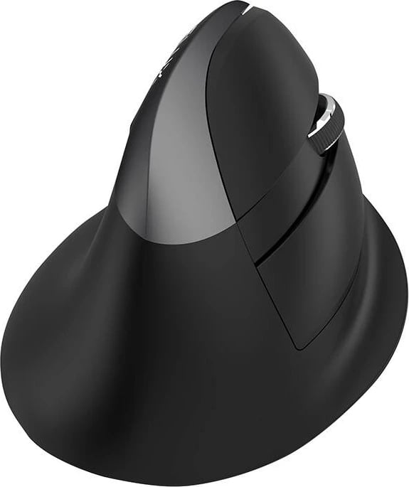 Maus vertikal Delux M618 Mini Jet black, wireless, 4000 DPI, RGB, i zi