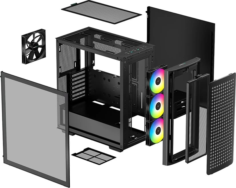 Kasë kompjuteri DeepCool CK560, 140mm, e zezë 