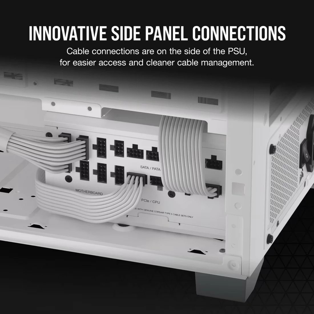 Kasë furnizimi Corsair RM1200X SHIFT, 1200 W, modulare, e bardhë