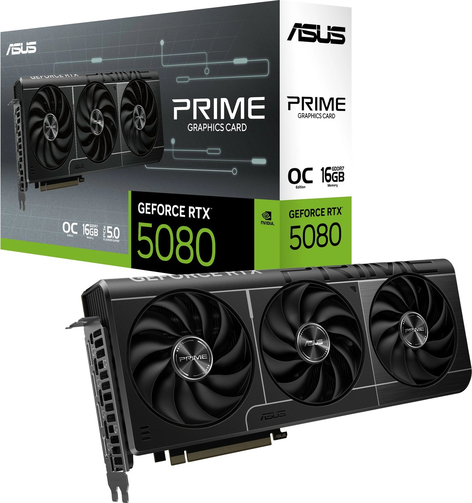 Kartelë grafike ASUS RTX 5080 Prime OC 16GB GDDR7 3Fan