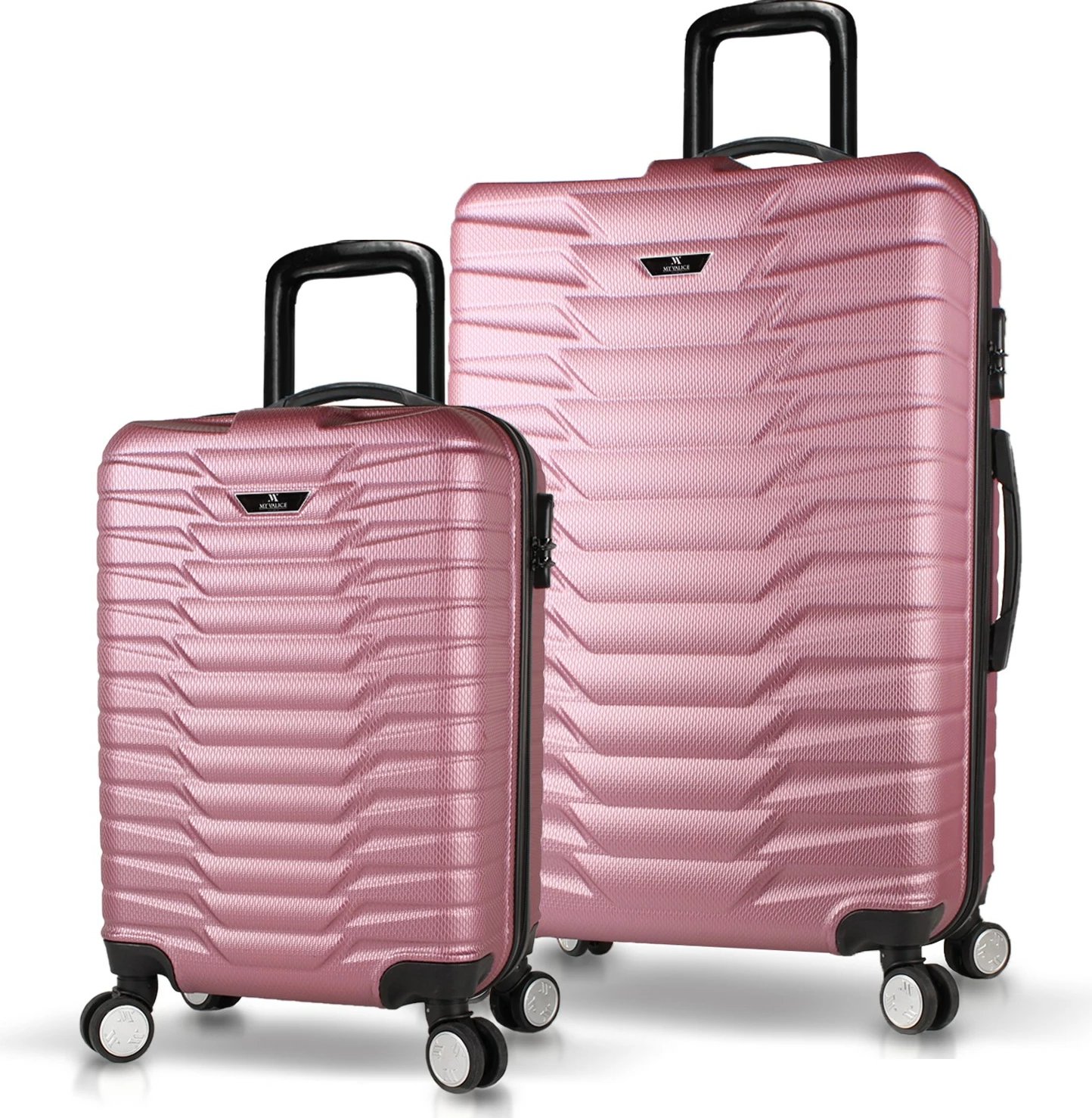 Set valixhesh (2 copë), ngjyrë rozë gold, Zoozie Bags, 5721