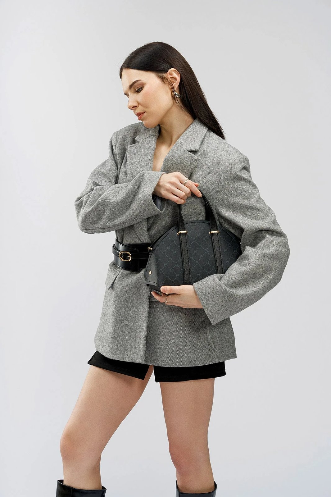 Çantë dore Lucky Bees, 1233, e zezë-gri