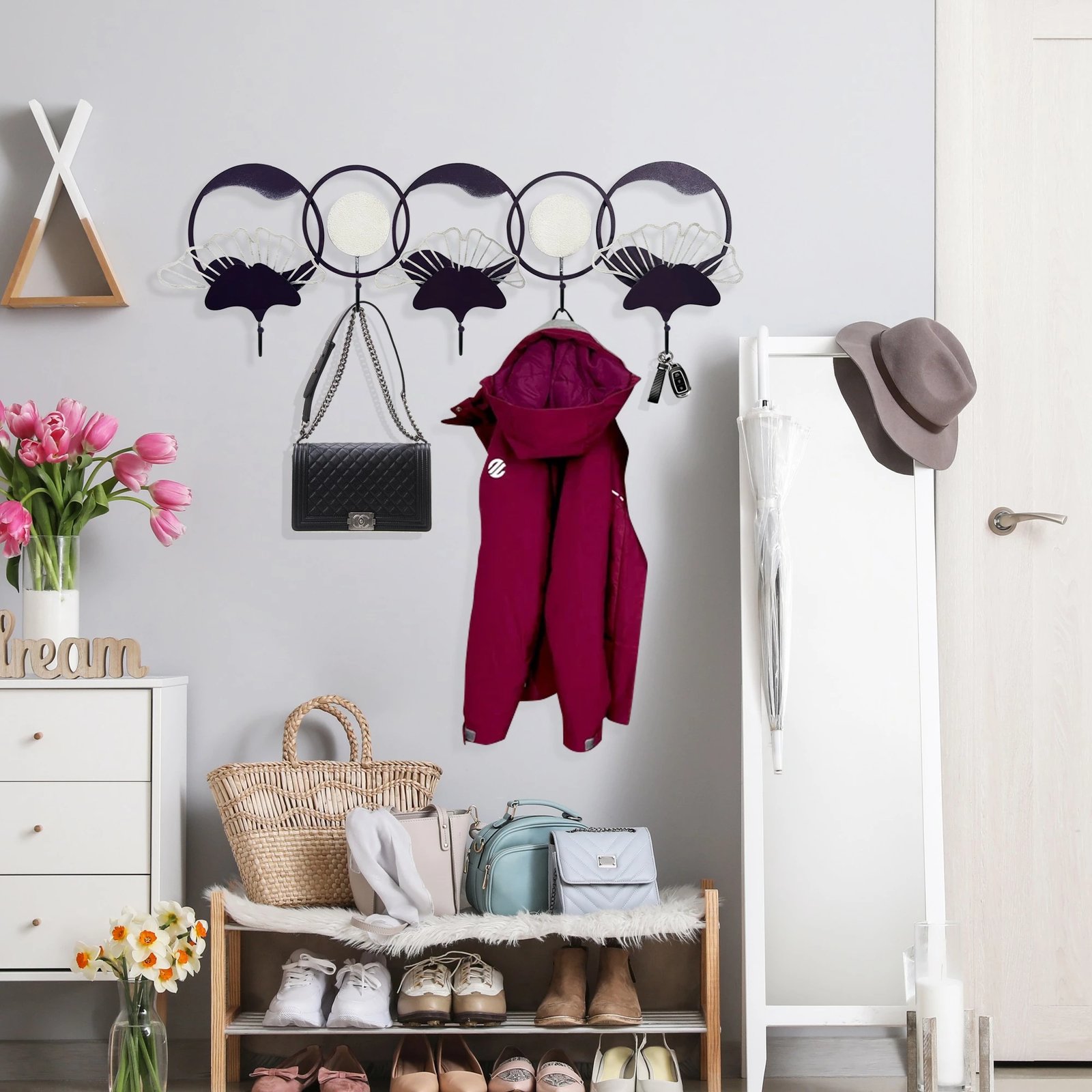 Varëse muri metalike, shumëngjyrëshe, Wallity Dilan, 63x23cm