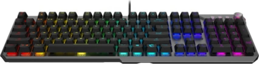Tastierë mekanike MSI Strike 600 Silent US, me ndriçim RGB, me kabllo, e zezë/argjend