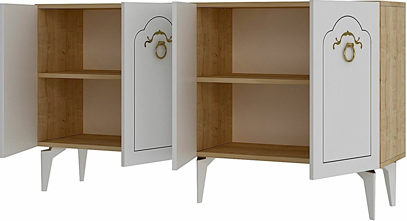 Konsol Skye Decor, violet - lis safir, e bardhë