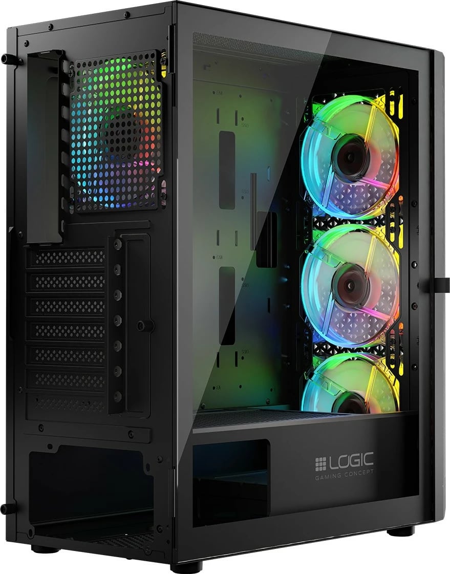 Kasë Logic Concept Aramis ARGB Midi Tower, ATX, e zezë Kasë Logic Concept Aramis ARGB Midi Tower, ATX, e zezë