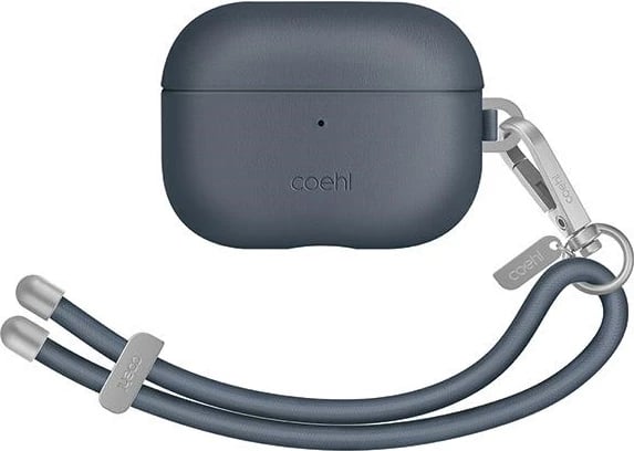 Mbështjellës UNIQ Coehl Haven për AirPods Pro 2, MagSafe, TPU dhe lëkurë ekologjike, Blu e errët