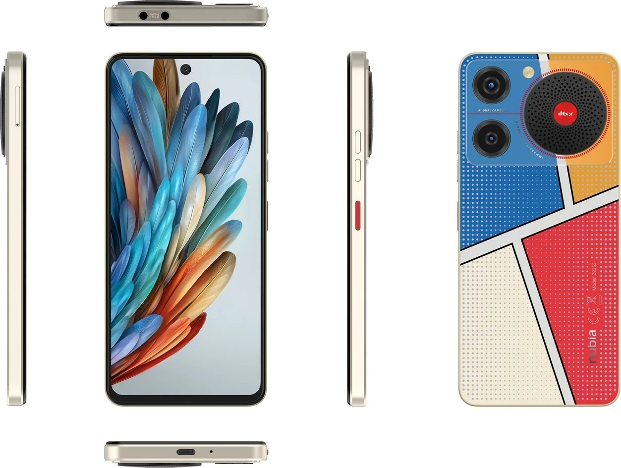 Celular Nubia Z2353, 6.6", Android 13, 4 GB RAM, 128 GB, Multicolour