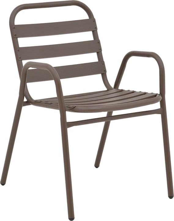 Karrige Sussie, metalike, ngjyrë kafe, me shufra alumini, 45x62x76cm