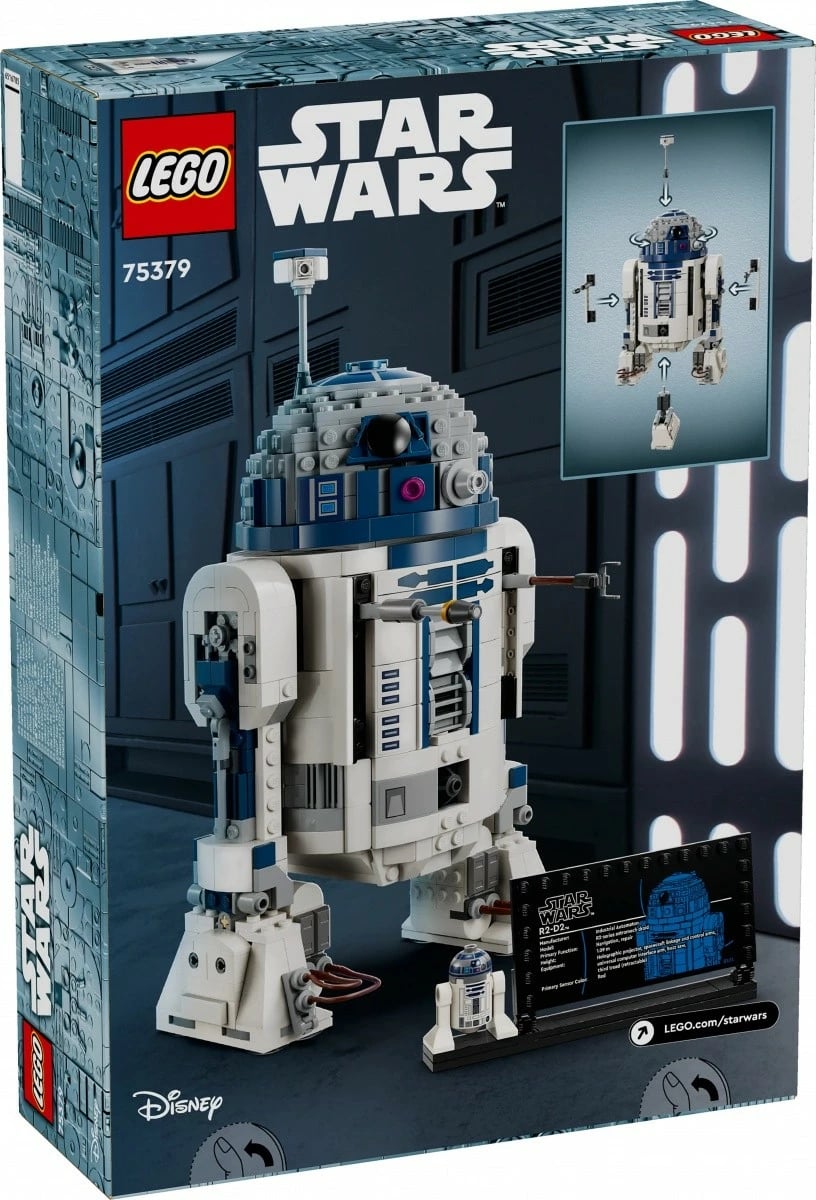 Set LEGO Star Wars R2-D2 75379, 1050 pjesë, me minifigurë Darth Malak, për fëmijë dhe të rritur, shumëngjyrësh