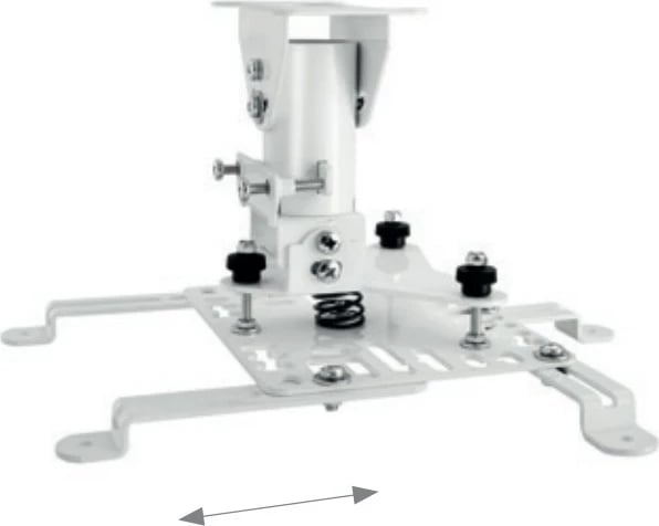 Mbajtëse tavani për projektor HAGOR HA BDH, çelik inox, 25 kg, kënd 0-45°, e bardhë