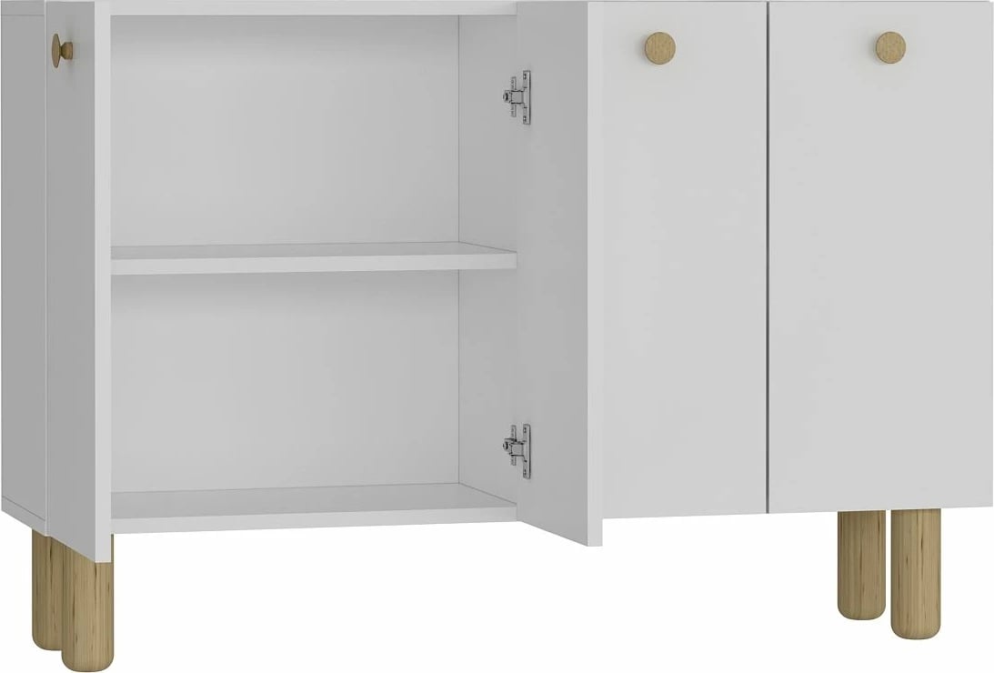 Konsol Skye Decor, Ilay Bohem, e bardhë, lisi safir