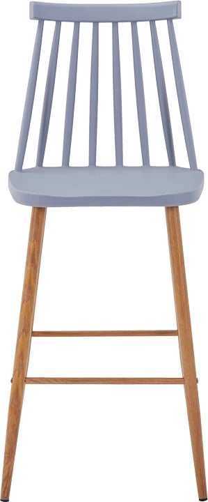 Karrige për bar Aurora I pp, ngjyrë gri - këmbë metali natyrale, 42x47x99cm