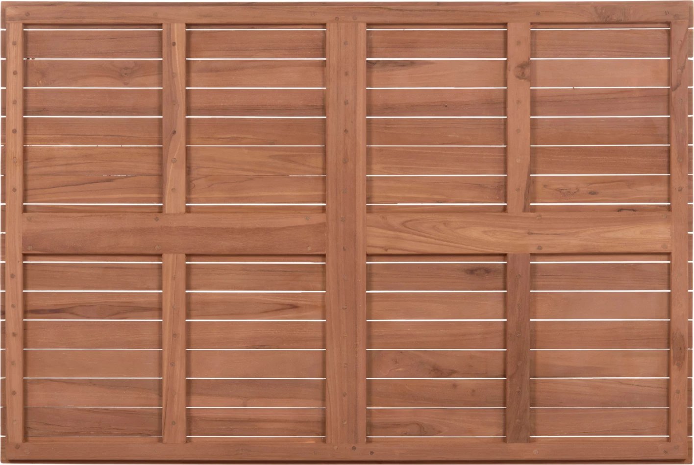 Sipërfaqe tavoline drejtkëndëshe, dru tik natyral, 120x80x4cm