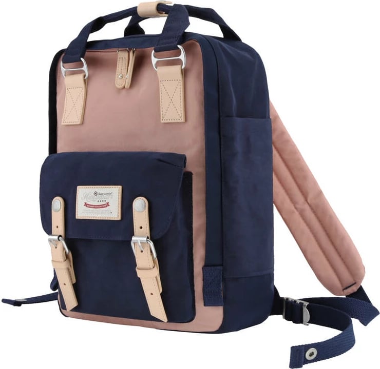 Çantë shpine Himawari 188L për laptop 14", navy blue-rozë