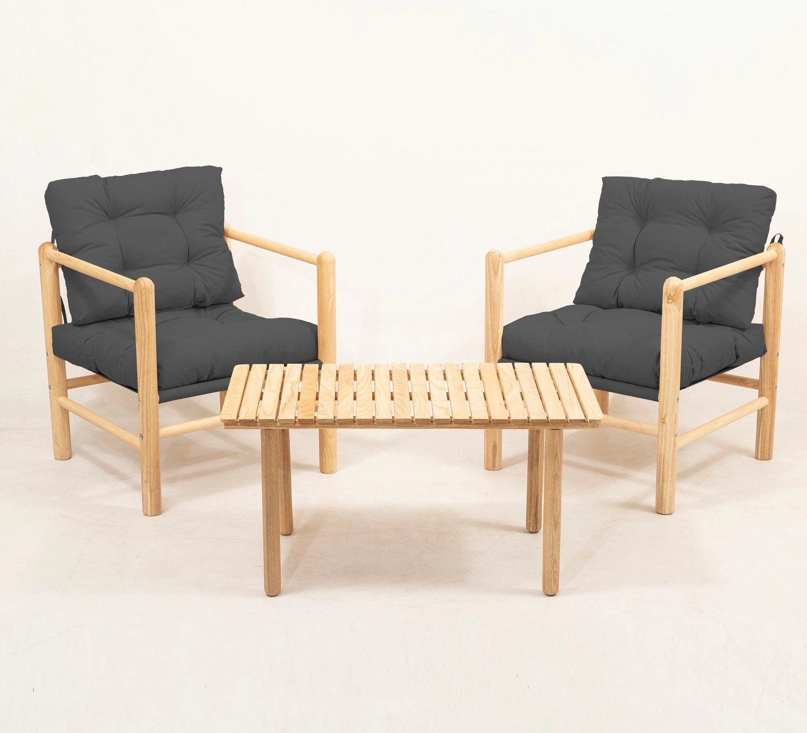 Set tavoline me karrige për oborr (3 pjesë), Skye Decor, MYG02, ngjyrë antracit