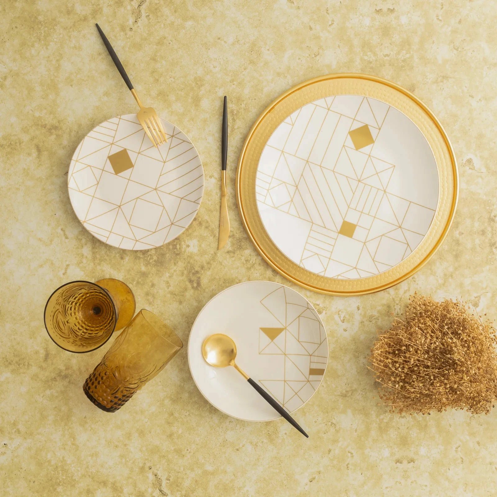 Set darke 24 pjese, Hermia Concept, Jupiter, bardhe me ari