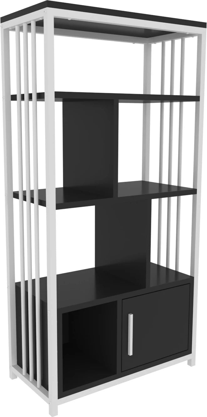 Raft librash Hanah Home, Valero, bardhë-antracit