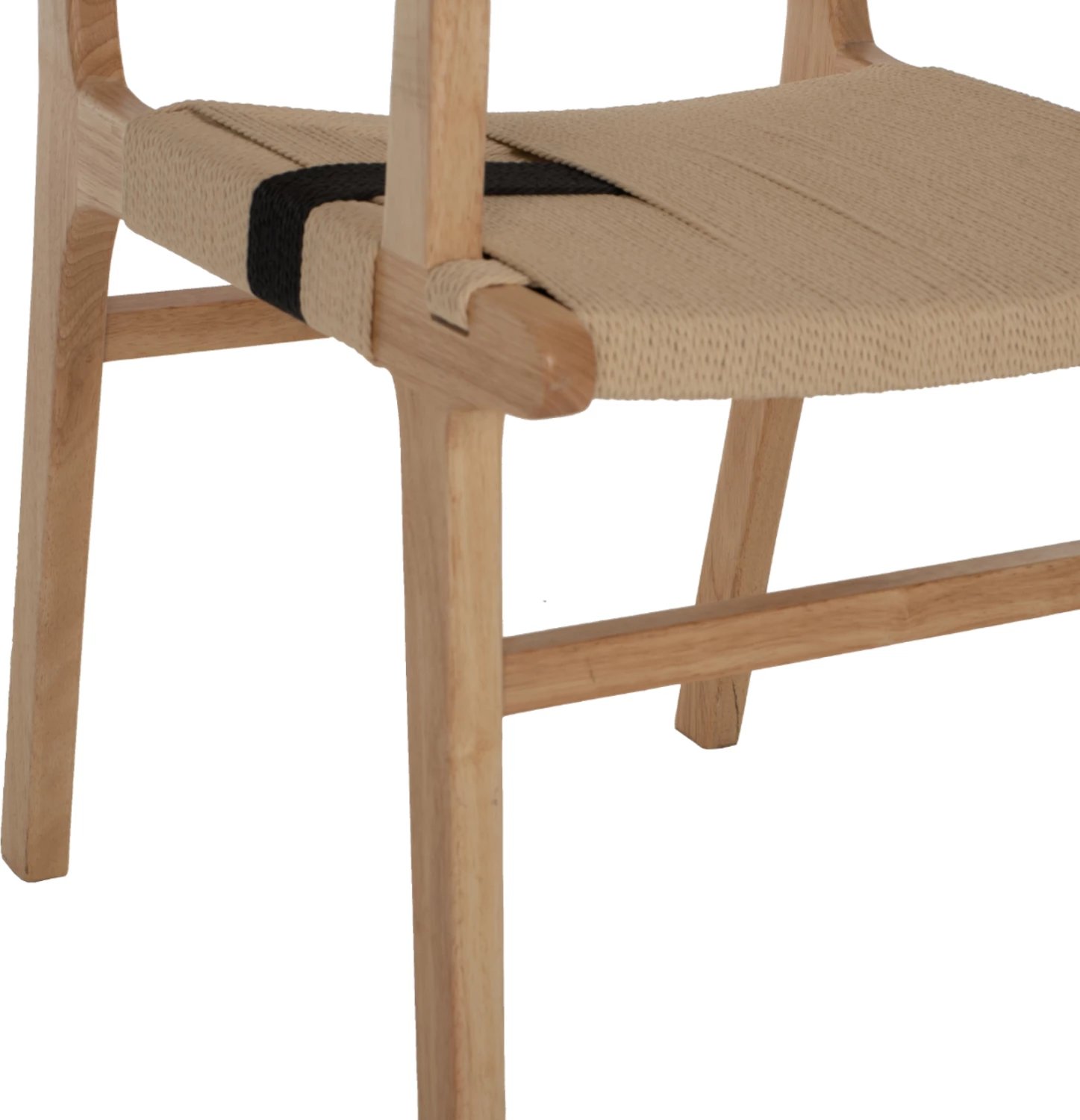 Karrige pa krahë, dru gome dhe litar, 62,5x60x88 cm, FH9324.01