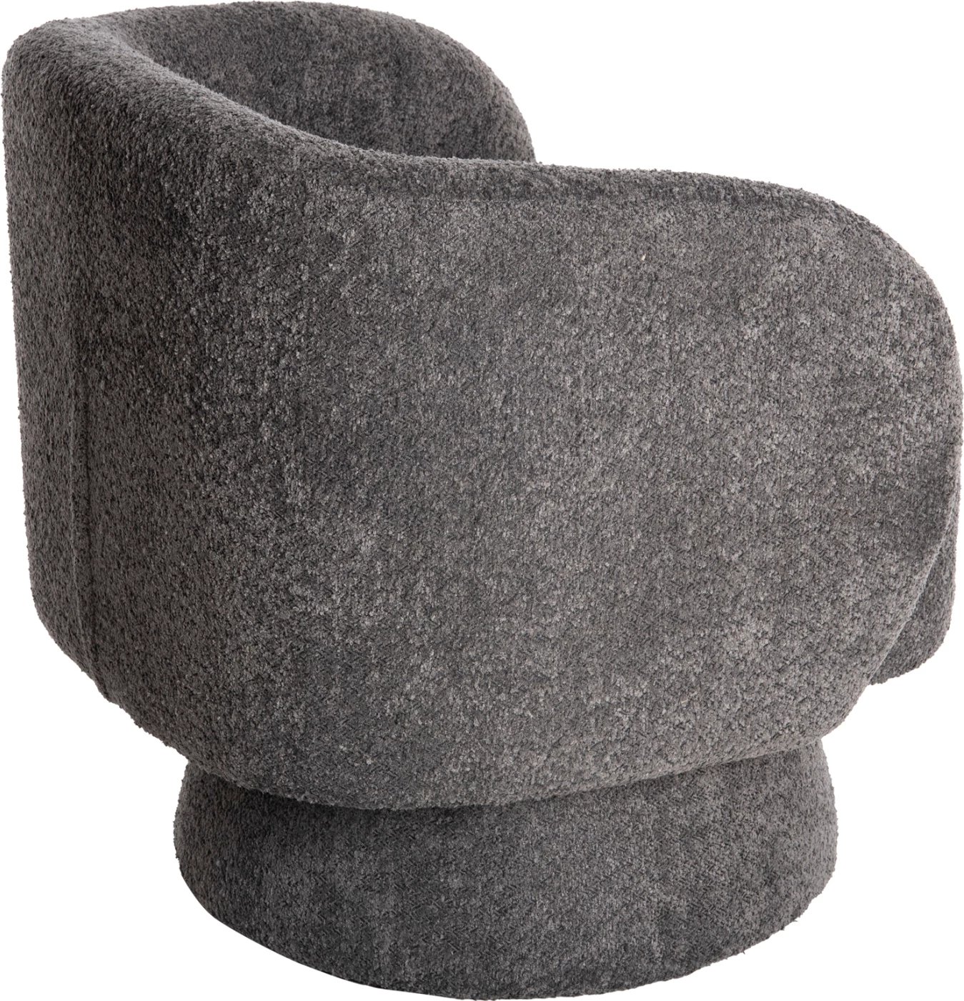 Karrige rrotulluese KARLEN FH9592.01, pëlhurë boucle gri, 78x81x77H cm