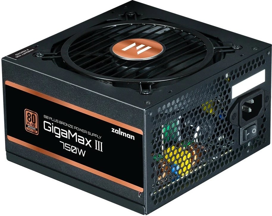 Kasë furnizimi Zalman GigaMax III, 750W, 80 PLUS Bronze, ATX 3.0, gjysmë-modular, e zezë