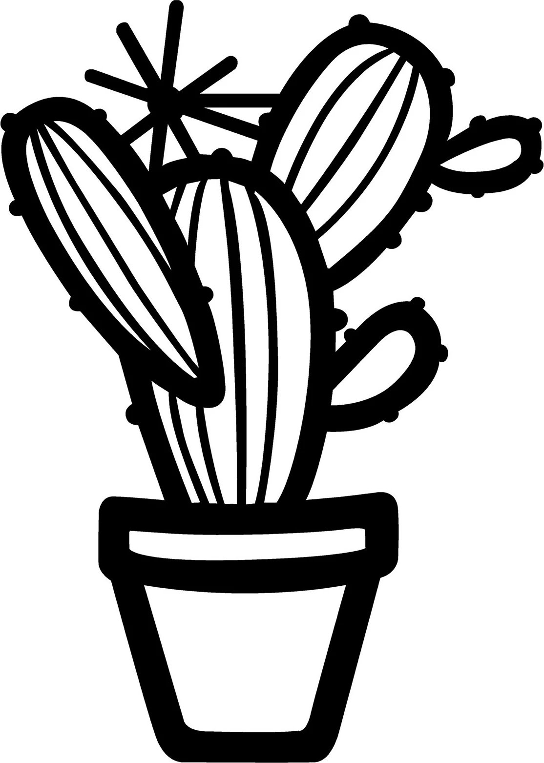 Aksesor dekorativ metalik për mur, kaktus, ngjyrë e zezë