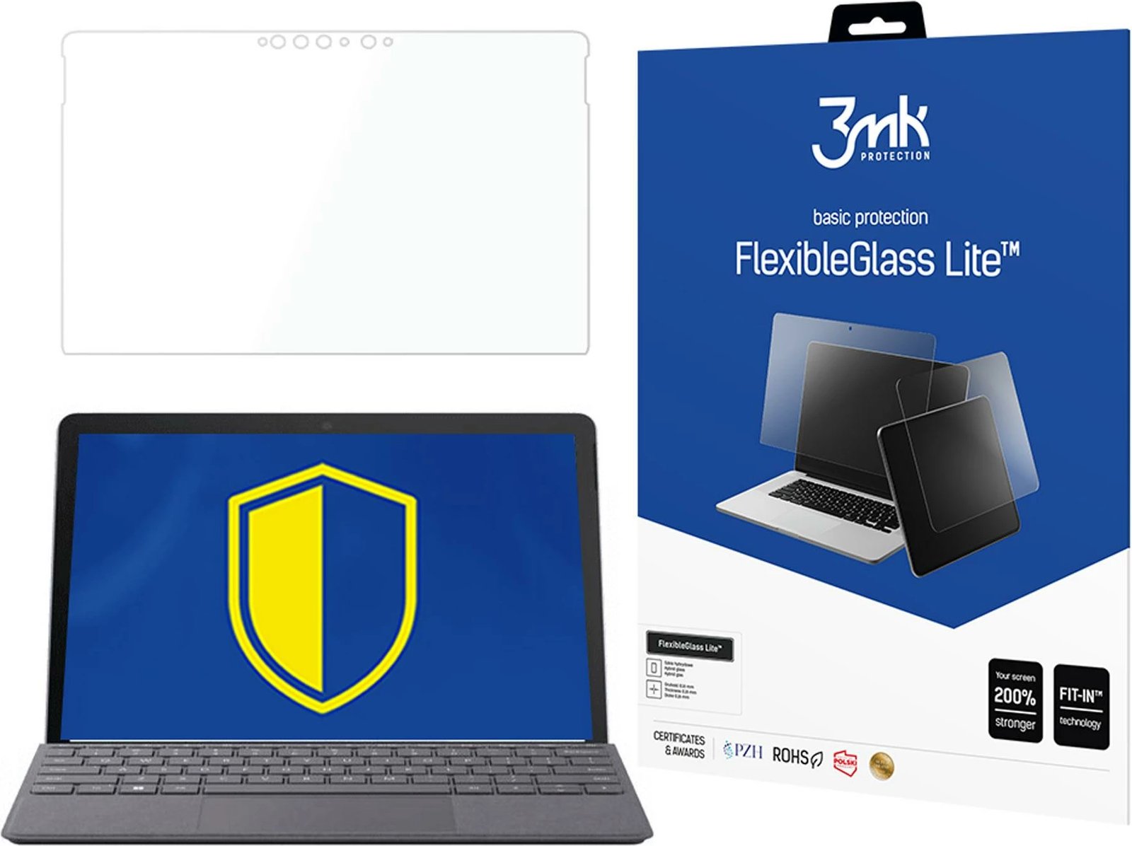Xham hibrid FlexibleGlass Lite për tablet Microsoft Surface Go 3/Go 4, 3mk Protection