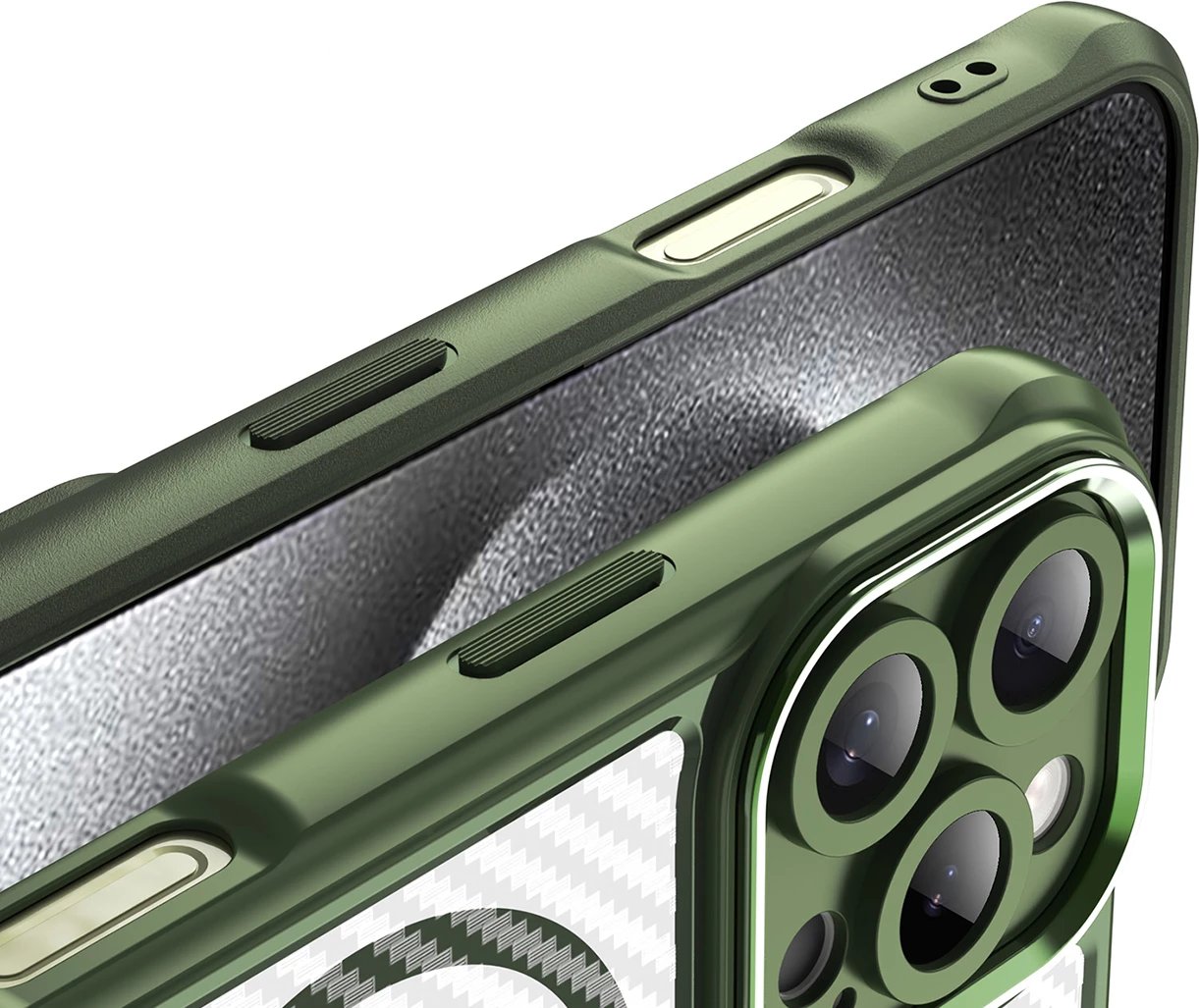 Mbështjellës Hurtel Leading Series MagSafe për iPhone 16 Pro, TPU, i gjelbër