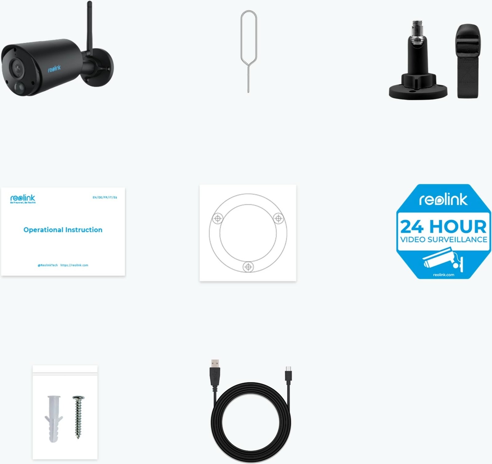 Kamerë sigurie Reolink Argus B320-B, 3MP, wireless, detektim personash/automjetesh, IP65, e zezë