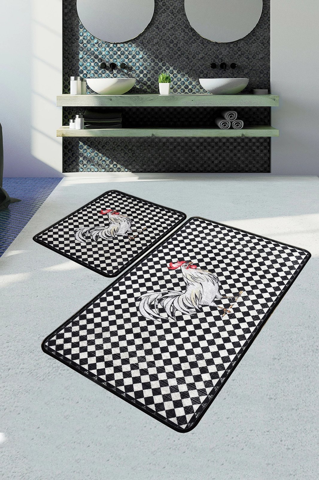 Set tapetash për banjo, Mijölnir, dizajn me gjel, 2 copë