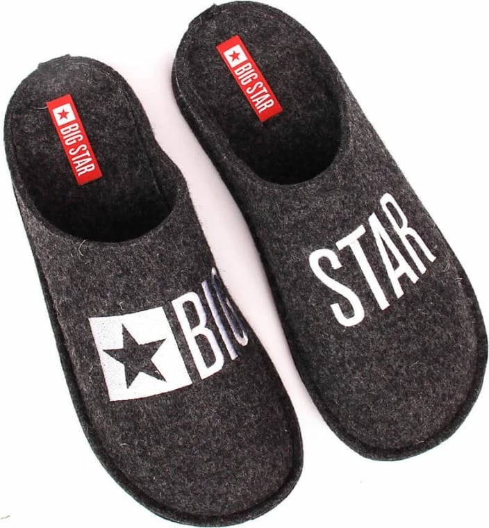 Papuçe shtëpie për meshkuj Big Star, të zeza
