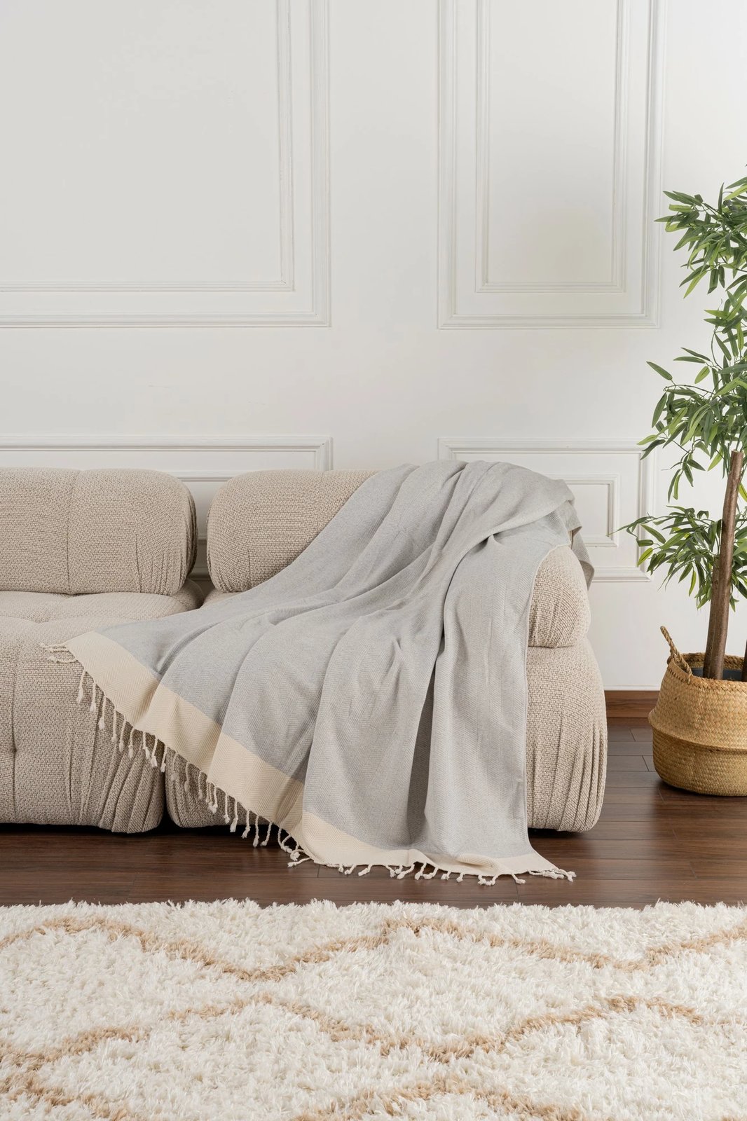 Mbulesë divani L'essentiel, ngjyrë gri, Baliksirti