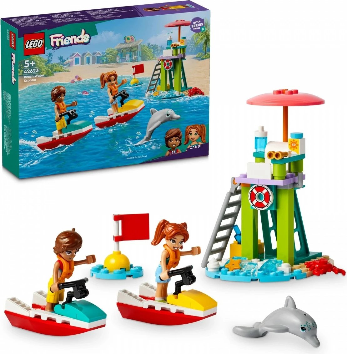 Set LEGO Friends 42623 Beach Water Scooter, 84 pjesë, për fëmijë Set LEGO Friends 42623 Beach Water Scooter, 84 pjesë, për fëmijë