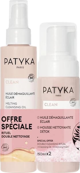 Set pastrues fytyre uniseks Patyka Cleansing Oil dhe Cleansing Foam 2 copë, 150ml
