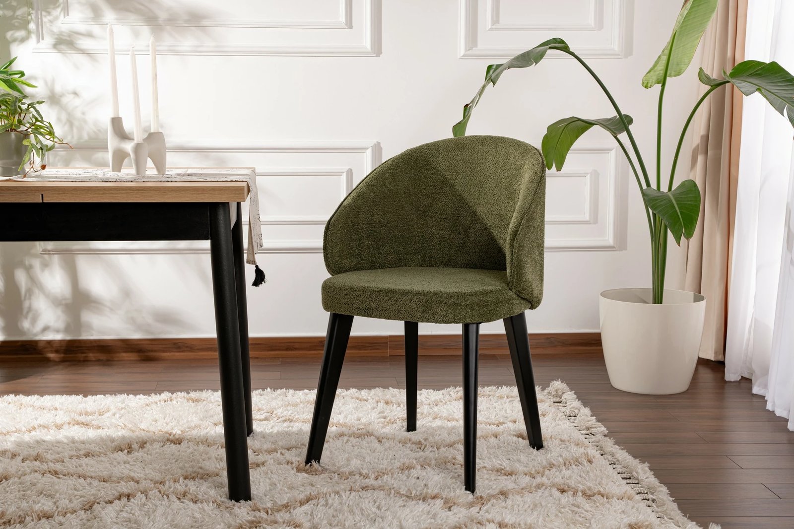 Set karrigesh (2 copë) Skye Decor, Bentley, e gjelbër, e zezë