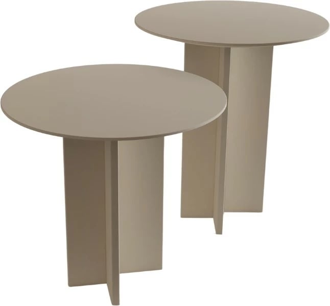 Set tavolinash kafeje Skye Decor, Leo (55 + 45), krem