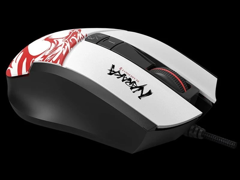 Maus A4-Tech Bloody W95Max USB, për lojtarë, ngjyrë bardhë e zezë